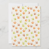 Cute Watercolor Dinosaur 1st Birthday Invitation Einladung (Rückseite)