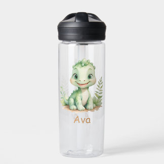Cute Watercolor Dinosaur Personalized Kids Trinkflasche