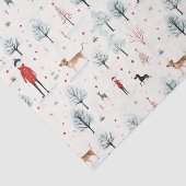 Cute Watercolor Dog Furry and Bright Christmas Seidenpapier (Ausschnitt)