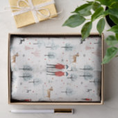 Cute Watercolor Dog Furry and Bright Christmas Seidenpapier (Geschenk)