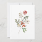 Cute Watercolor Fox Winter Baby Shower Einladung (Rückseite)