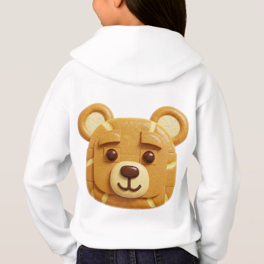 Cute Watercolor Ginger Panda Face Art Hoodie (Rückseite)