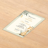 Cute Watercolor Giraffe Baby Shower Design Acryleinladungen (Ablage )