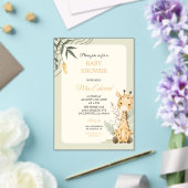 Cute Watercolor Giraffe Baby Shower Design Acryleinladungen (In Situ (Hochzeit))