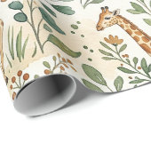 Cute Watercolor Giraffe Pattern Geschenkpapier (Rolleneckpunkt)