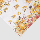 Cute Watercolor Honey Bees & Flowers Seidenpapier (Ausschnitt)