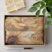 Cute Watercolor Honey Bees & Sunflowers Parchment  Seidenpapier (Geschenk)