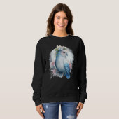 Cute Watercolor Lovebird Bird Flower Crown Pet Bir Sweatshirt (Vorne ganz)