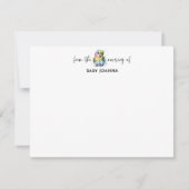 Cute Watercolor Parrot Chic Nursery Note Card Einladung (Vorderseite)