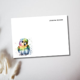 Cute Watercolor Parrot Modern Personalized Post-it Klebezettel