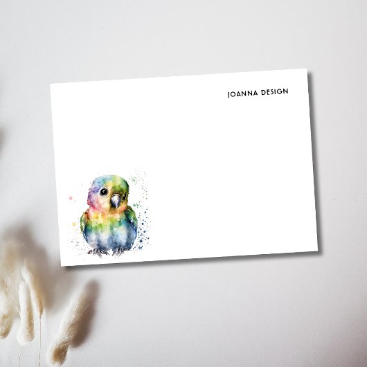 Cute Watercolor Parrot Modern Personalized Post-it Klebezettel