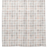 Cute Watercolor Pastel Checkered Pattern Kid's Duschvorhang (Vorderseite)