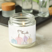 Cute Watercolor Pastel Pumpkins Give Thanks Runder Aufkleber