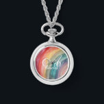 Cute Watercolor Personalized Rainbow Necklace   Armbanduhr<br><div class="desc">Brighten your look with these cute watercolor rainbow necklace,  featuring a soft,  hand-painted design. Personalize them with your name or monogram for a playful and stylish accessory that’s uniquely yours. A perfect gift for kids,  teens,  or anyone who loves color and custom flair!</div>