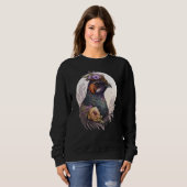 Cute Watercolor Pheasant Bird Flower Crown Pet Bir Sweatshirt (Vorne ganz)