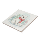 Cute Watercolor Polar Bear Winter Fliese (Seite)