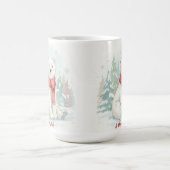 Cute watercolor Polar Bear Winter Kaffeetasse (Mittel)