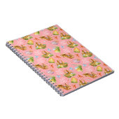 Cute watercolor rabbits and easter elemente notizblock (Rechte Seite)