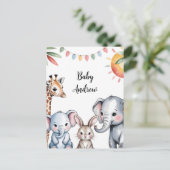 Cute Watercolor Safari Animals Illustration Postkarte (Stehend Vorderseite)