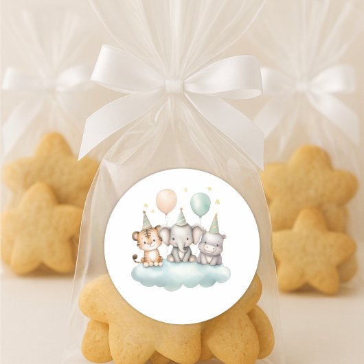 Cute watercolor Safari Baby Animal Sticker