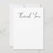 Cute Watercolor Script Botanical Cat Dankeskarte (Rückseite)