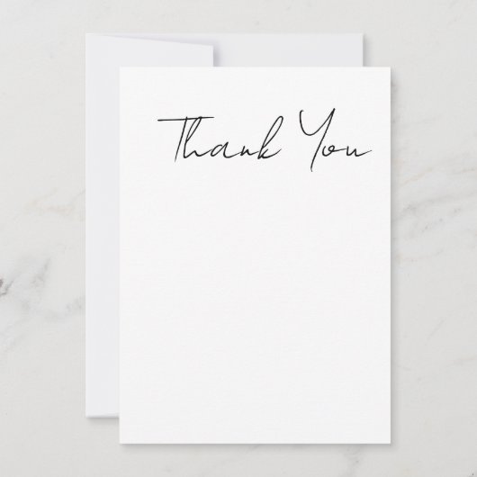 Cute Watercolor Script Botanical Cat Dankeskarte (Rückseite)