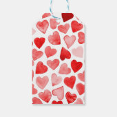 Cute Watercolor Seamless Hearts  Valentine's Day   Geschenkanhänger (Rückseite)