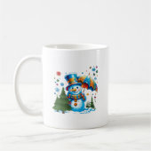Cute Watercolor Snowman_Festive Holiday Design Kaffeetasse (Links)