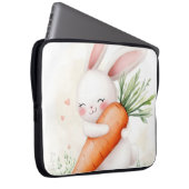Cute Watercolor Spring Bunny Carrot Laptopschutzhülle (Vorne Rechts)