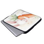 Cute Watercolor Spring Bunny Carrot Laptopschutzhülle (Vorne Knopf)