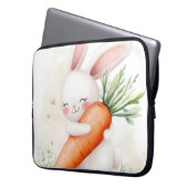 Cute Watercolor Spring Bunny Carrot Laptopschutzhülle (Vorderseite Links)