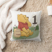 Cute Watercolor Teddy Bear First Birthday Kissen (Decke)