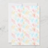 Cute Watercolor Teddy bear Illustration babyshower Einladung (Rückseite)