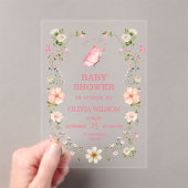 Cute Watercolor Teddy Bear Sleeping on Cloud Baby  Acryleinladungen (Insitu (Handheld))