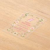 Cute Watercolor Teddy Bear Sleeping on Cloud Baby  Acryleinladungen (Ablage )