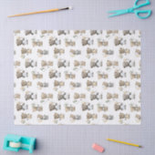 Cute Watercolor Teddy Bears with Balloons Seidenpapier (Basteln)