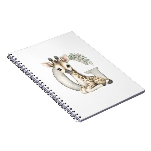 Cute watercolour baby animal alphabet Giraffe Notizblock (Rechte Seite)