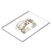 Cute watercolour baby animal alphabet Giraffe Notizblock (Linke Seite)