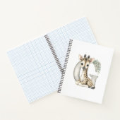 Cute watercolour baby animal alphabet Giraffe Notizblock (Innenseite)