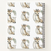 Cute watercolour baby animal alphabet Giraffe Notizblock (Rückseite)