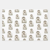 Cute watercolour baby animal alphabet Hedgehog Geschenkpapier Set (Vorderseite 3)