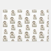 Cute watercolour baby animal alphabet Hedgehog Geschenkpapier Set (Vorderseite 2)