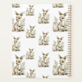Cute watercolour baby animal alphabet Kangaroo Planer (Rückseite)