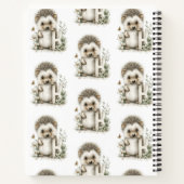 Cute Watercolour Baby Animals Alphabet Hedgehog Notizblock (Rückseite)