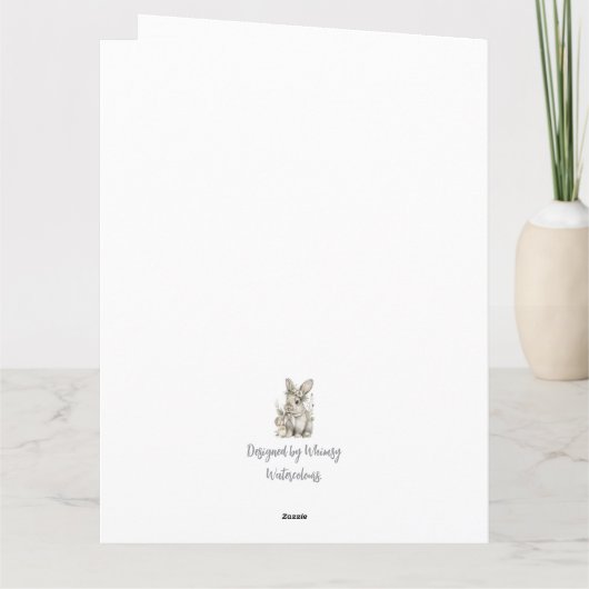 Cute Watercolour Baby Girl Elephants with Flowers Dankeskarte (Rückseite)