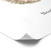 Cute Watercolour Hedgehog With Balloon Name Poster (Ecke)