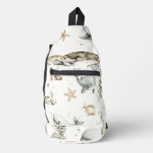 Cute Watercolour Ocean Baby Animals Crossbody Bag (Vorderseite)