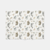 Cute Watercolour Ocean Baby Animals Fleecedecke (Vorderseite (Horizontal))