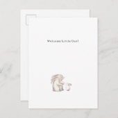 Cute Watercolour Rabbits Welcome New Baby Card Postkarte (Vorne/Hinten)
