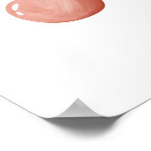 Cute Watercolour Red Apple Fruit Nursery Poster (Ecke)